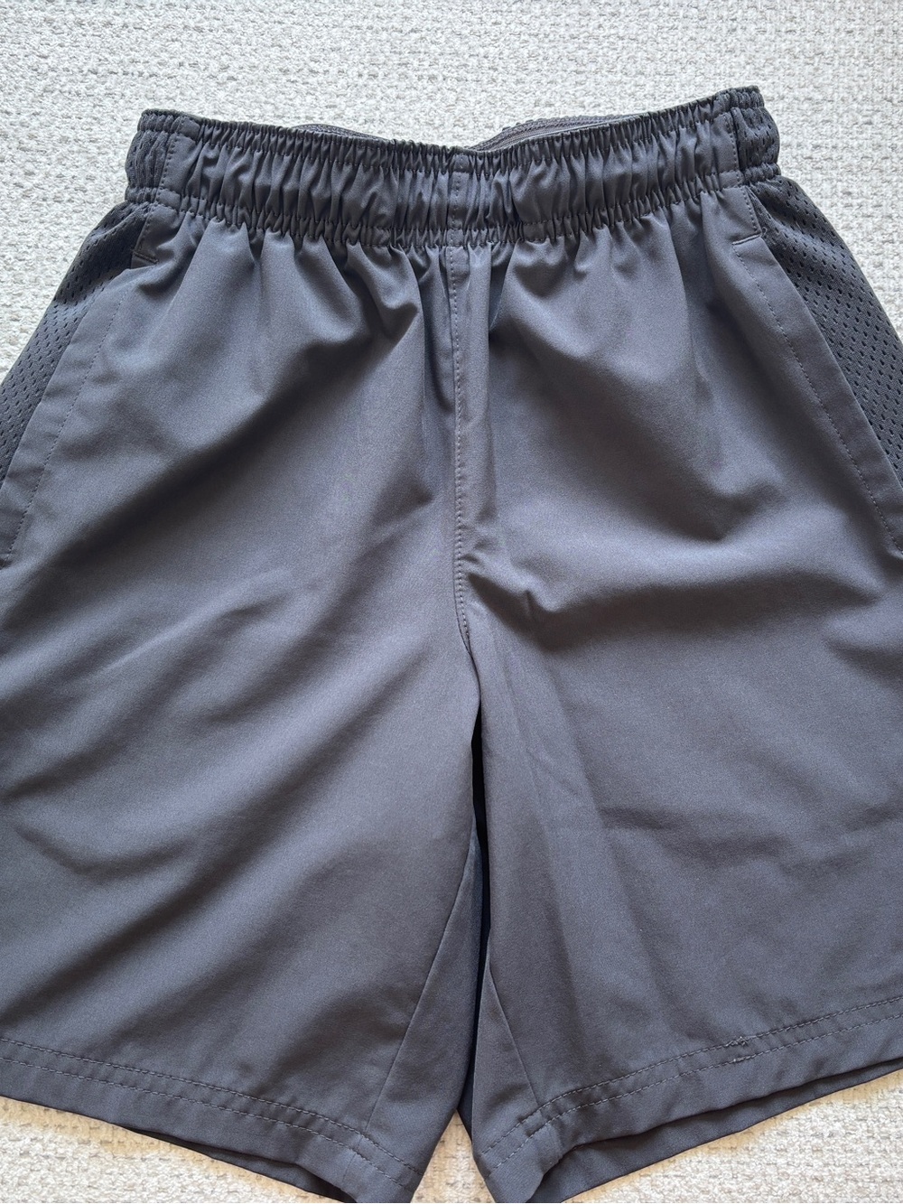 DSG Boy’s Athletic Shorts, Charcoal Gray, Size Medium (10-12)